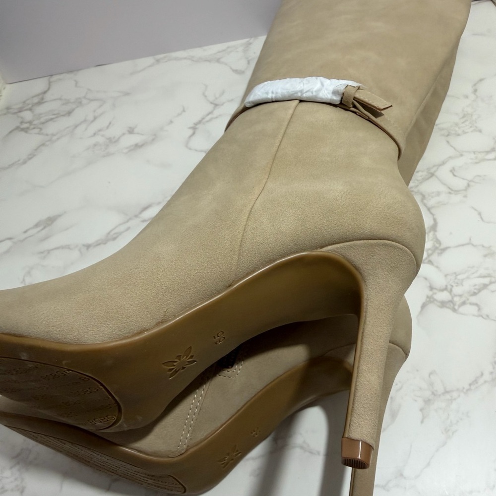 BCBG Generation Women's Abbin Beige Suede Dress Boot -- 6.5 - Picture 10 of 12
